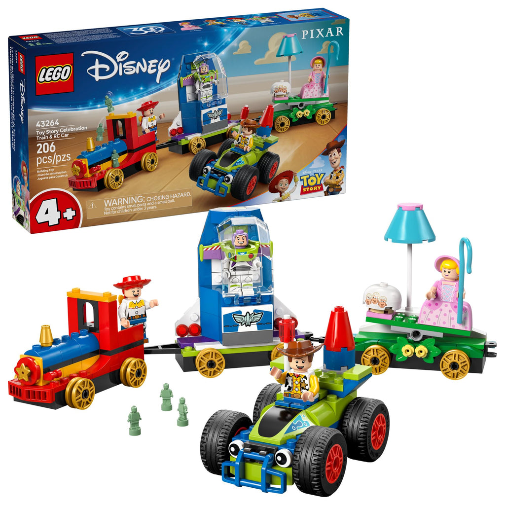 LEGO Disney and Pixar’s Toy Story Celebration Train & RC Car Toddler Toy - Sensory and Pretend Play Building Toy for Preschool Boys and Girls, Ages 4+ - Disney Gift Idea for Birthdays - 43264