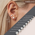 Moissanite Earrings for Men Women, 1ct Moissanite Screw Back Earrings