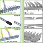 KLDOLLAR Thatch Rake, Dethatcher Rake for Grass to Cleaning Dead Grass