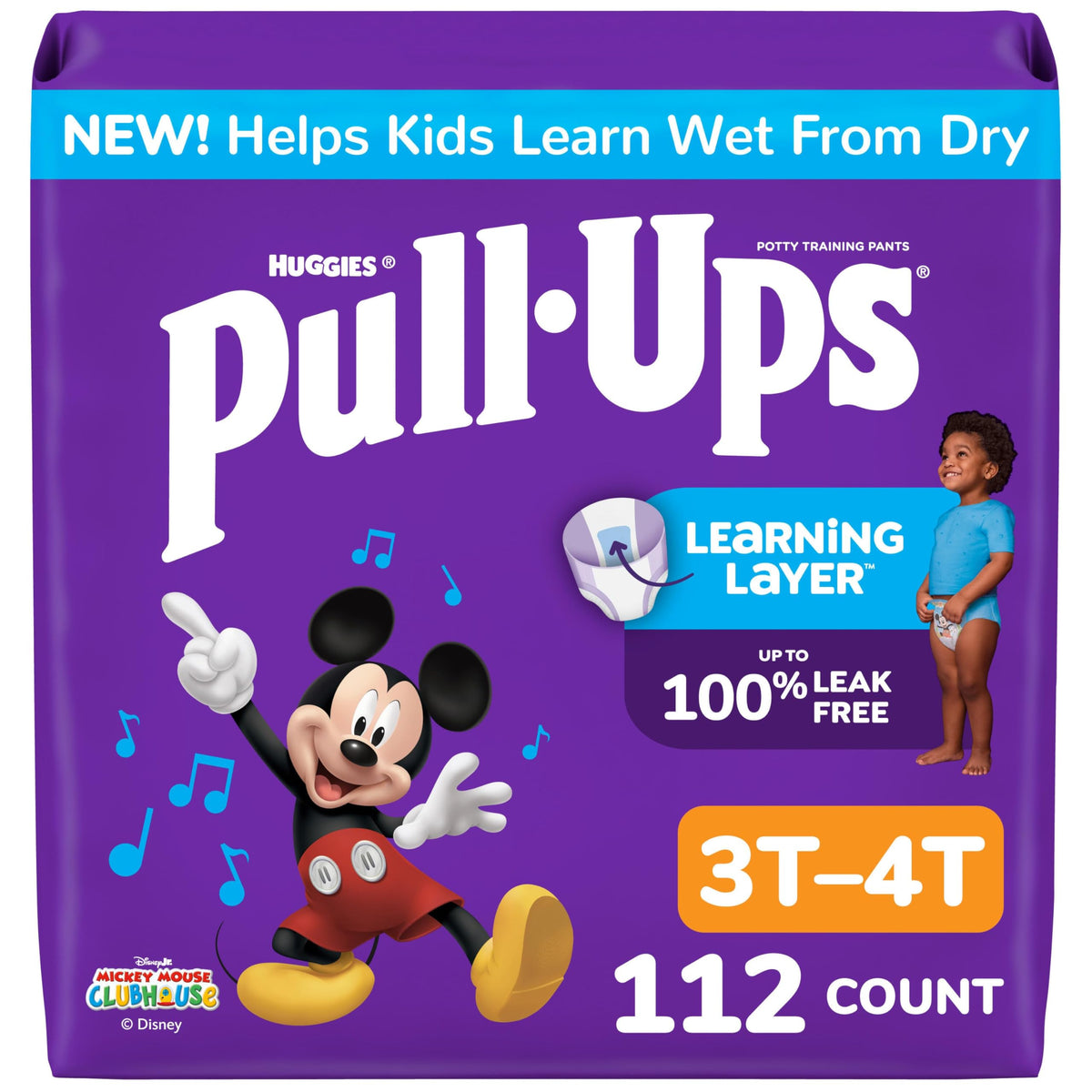 Pull-Ups Boys' Potty Training Pants, Size 3T-4T, 112 Count