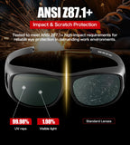 AnTools IR 5.0 Welding Glasses, Wrap-around Welding Goggles, Anti-scratch Welding Lens, UV Protection, Meet ANSI/ISEA, OSHA, Black