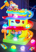Funwee 2-in-1 Light Up Rolling Ball & Racing Car Ramp Toddler Toy
