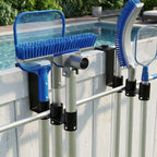 Adnee 2 Pcs Adjustable Pool Fence Hooks, Metal Pool Fence Hangers Suitable for 1.4-3.1 Inch Railing, Hanging Pool Tool Organizer for Poles Brushes Swimming Accessories Cleaning Tools