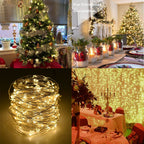 BXROIU 4 Pack Battery Operated Fairy String Lights, 8 Modes 5M Silver Wire with Remote & Timer - 50 LEDs Waterproof for Bedroom, Wedding, Christmas, Party Decorations