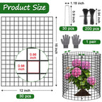 Aifanss 30 Pcs Plant Protectors from Animals, 16x12 Inch Large Metal Plant Cages Chicken Wire Cloche with Zip Ties and Stakes to Keep Animals Out, Garden Vegetables Shrubs Protection Bunny Barricades
