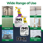 RMR Bathroom Brilliance Bundle – Tub & Tile Stain Spray + RMR-141 EPA Registered Mold & Mildew Remover, 2-Step Bathroom Cleaning & Disinfecting System for Showers, Sinks, Tile, Grout, 2–32 Oz Bottles