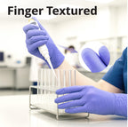SwiftGrip Disposable Nitrile Exam Gloves, 3mil, Medium, Box of 50, Violet Nitrile Gloves Disposable Latex Free for Medical, Cleaning, Cooking & Esthetician, Food-Safe, Powder-Free, Non-Sterile, Purple