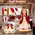 WONDOLL 18 Inch Doll Clothes and Accessories 5-Piece Princess Dress Up Set - Complete Outfits for 18 Inch Dolls - Perfect for Dress Up Play & Birthday Gifts (No Doll)