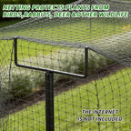 4Pack 6.56ft Metal Garden Netting Support Stakes,Heavy Duty Garden Stakes for Netting Garden Netting Pole with Rustproof for Support Fruits Garden Bed Plant Net
