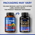Multivitamin for Men - B-Complex | Whole Foods & Enzymes - Energy, Focus & Brain | Men's Health Complex - 46in1 Mens Multivitamin - Bioavailable & Gentle on Stomach - Made in USA - 90 Capsules, 1/Day