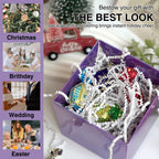Corlcol 2LB Crinkle paper Shred Paper Filler For Gift Box Basket Bags On Holiday(White).