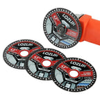 LOZLIN Diamond Blades 3PCS 4.5" Diamond Blade for Tile Cutting - No Chipping Ultra-Thin Dry Cut Blade - Fits Angle Grinder for Marble, Ceramic, Porcelain Tile (Diamond grit 60–70)