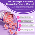 2 Pack Collagen Gummies for Women & Men 3000mg, Hydrolyzed Collagen Peptides with Antioxidant Blend & Digestive Enzymes, Multi Collagen (Type I,II,III,V,X) for Anti-Aging, Hair, Skin, Nails,Sugar Free