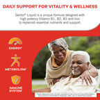 Geritol Liquid Vitamin and Iron Supplement, Energy Support, Contains High Potency B-Vitamins and Iron, Pleasant Tasting, Easy to Swallow, No Artificial Sweeteners, Non-GMO, 12 Oz