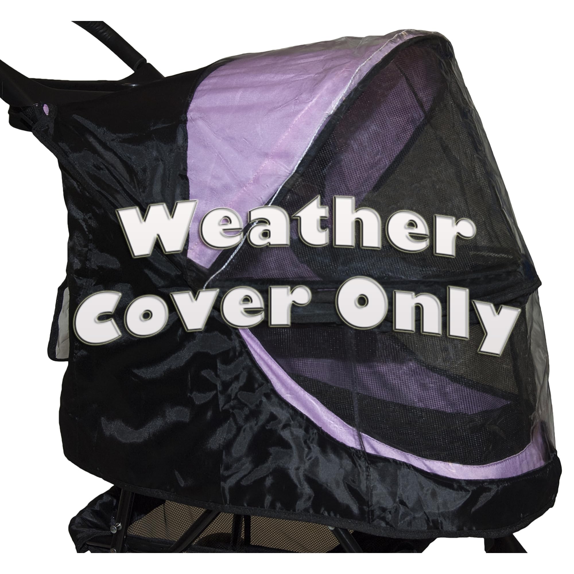 Pet Gear No-Zip Happy Trails Pet Stroller for Cats/Dogs, Zipperless Entry, Easy Fold with Removable Liner, Storage Basket + Cup Holder, Onyx Weather Cover ONLY