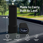TUBR Kingz Premium Storage Unit - Odor Proof, Airtight, Waterproof Case for 4 Pre-Rolls, Cigarillo - Portable Crush-Resistant BPA-Free Container, Carrying Storage for Travel, Parties, Daily (Raven)