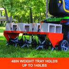Agri-Fab 48 In Tow Behind Lawn Plug Aerator with 32 Galvanized Knives and Universal Hitch