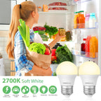 DEGNJU LED Refrigerator Light Bulb, 40W Equivalent, 120V, Fridge Light Bulb 2700K Soft White, A15 Appliance Bulb 5.5W for Freezer, 650LM, E26 Standard Base, 120V, Non-Dimmable, 4 Pack