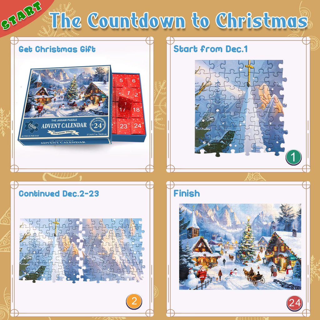 Puzzle Advent Calendar 2026 – 24 Days Christmas Countdown Jigsaw Puzzle