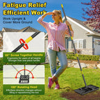 Lawn Leveling Rake: Anti Flipping 17" x 10" Stainless Steel Lawn Ground Leveler for Soil, Heavy Duty Grass Top Soil Dressing Leveling Rake, Home Lawn,Golf Field,Yard Landscaping Tool, 60” Long Handle