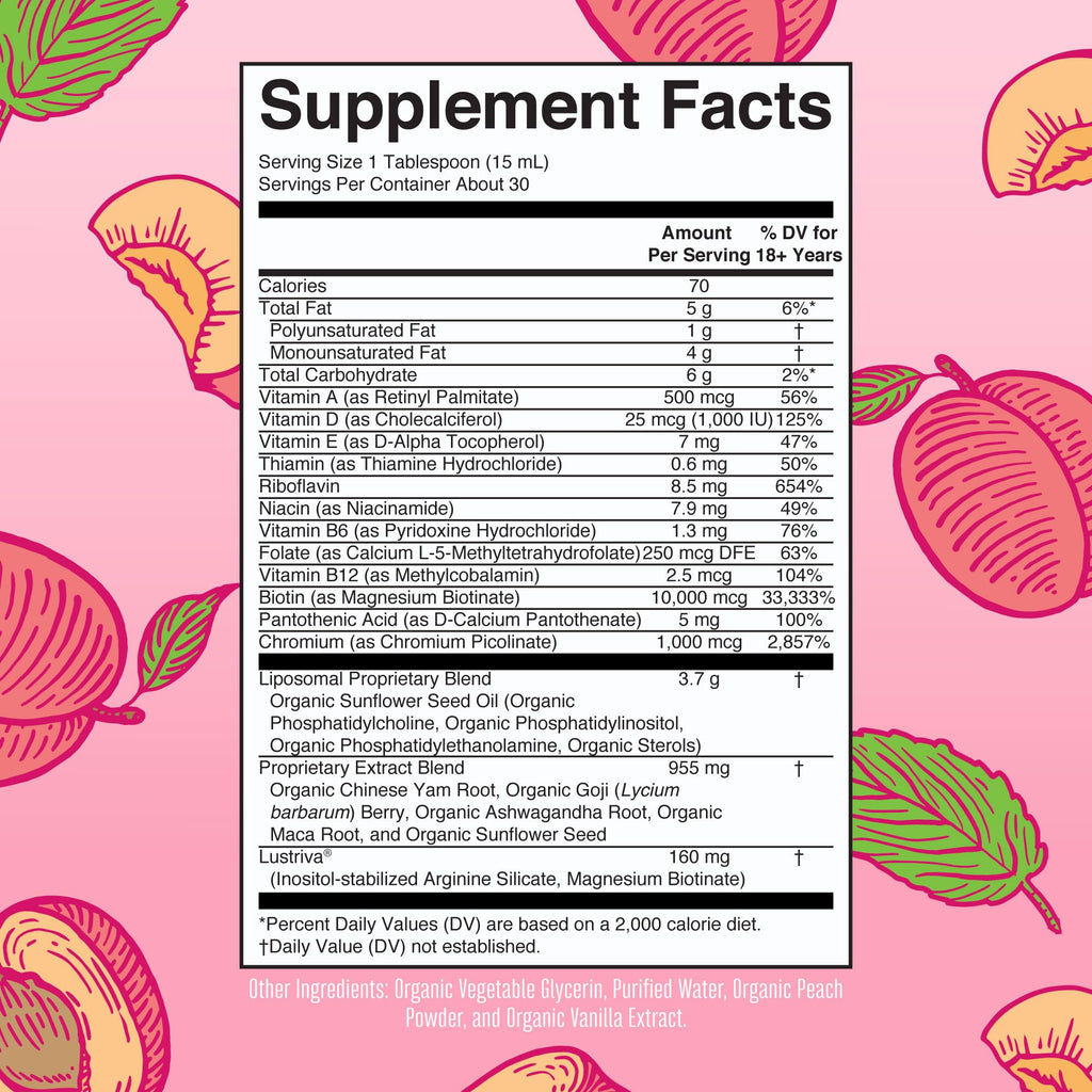 MaryRuth Organics Women's Multivitamin + Lustriva Hair Growth Liposomal | Biotin 10000mcg | Clinically Tested for Thicker, Fuller Hair, Improved Facial Fine Lines & Wrinkles | Ages 18+ | 15.22 Fl Oz
