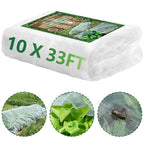 10 * 33FT Ultra Fine Garden Mesh Netting Pest Barrier, White Plant Covers for Outdoor Patio Greenhouse Crop Vegetables Fruit Flower Garden Protection, Row Covers Fabric Screen Insect Bug Bird Netting