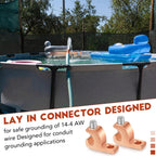 Landhoow 40 Pack Lay in Connector Pool Bonding Lug Copper Conductor Lay in Connector Copper Lay in Lugs AWG for Grounding Swimming Pool and Conduits, 4-14 Wire Range