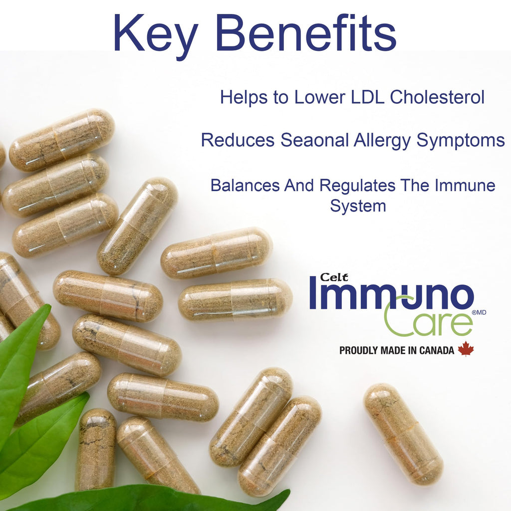 Celt Immunocare 60 v-caps - Potent Seasonal Allergy Blend - Adult Immunity Support - Cholesterol Modulator - Plant Sterols Ultra Strength - 7 Key Immunity Enhancing Ingredients