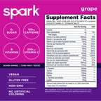 AdvoCare Spark - Energy Drink Mix - Vitamin & Amino Acid Supplement - Supports Energy & Focus - Portable Immune Support - Sugar-Free - Grape - 10.5 oz (42 Servings)