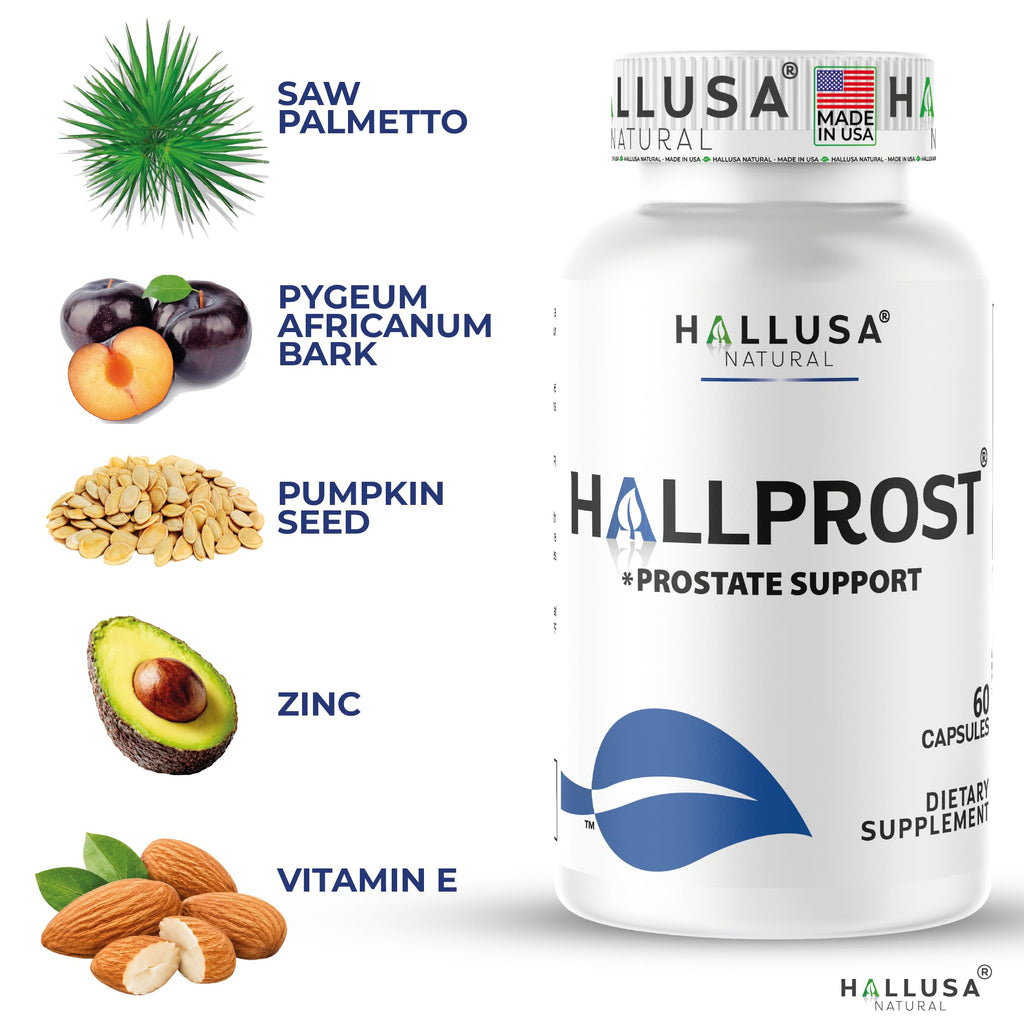 Hallusa Natural Próstata Inflamada - Prostatitis - Pastillas para la próstata - HALLPROST 60 CAPSULAS