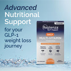 Replenza Advanced Multivitamin – Daily Essential Vitamins and Minerals + Probiotics for GLP-1 Support, Gut Health, Stress & Cellular Energy Support – 60 Capsules