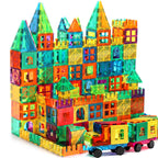 FNJO Magnetic Tiles, 100PCS Building Blocks, STEM Magnets Building Toy Set, Preschool Kindergarten Construction Stacking Toy, School Teacher Supplies, Classroom Must Haves