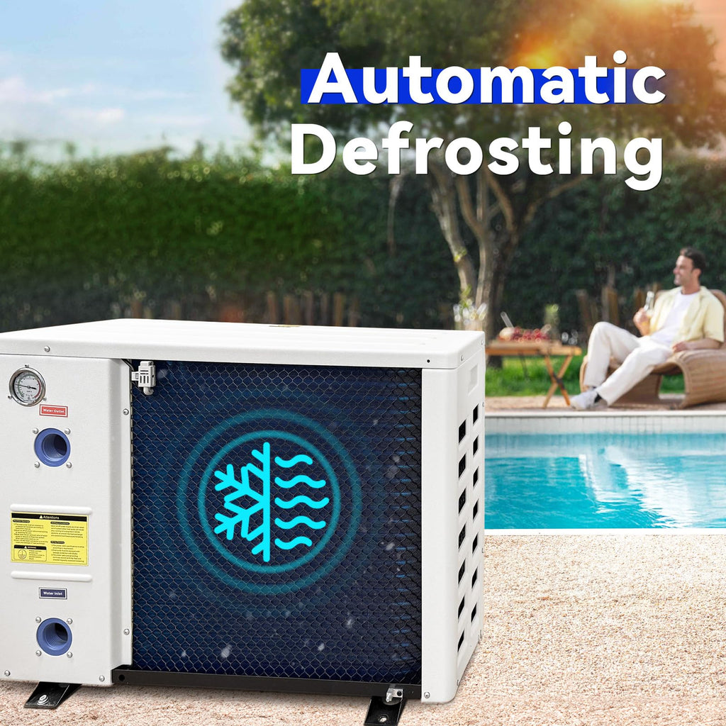 AQUASTRONG Inverter Swimming Pool Heat Pump,Pool Heater for Above Ground and Inground Pool Heating Smart WiFi Control and Cooling Pool Heater Pools Up to, 26000 Gallons