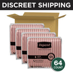 Depend Night Defense Adult Diapers, Incontinence & Postpartum Bladder Leak Underwear for Women, Disposable, Overnight, Small, Blush, 64 Count (4 Packs of 16), Packaging May Vary