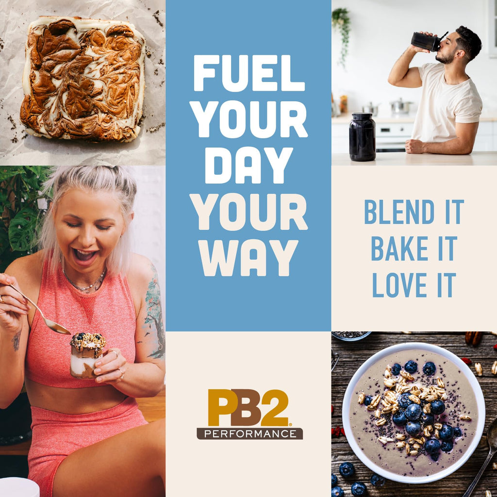 PB2 Performance Almond Plant Based Vegan Protein Powder | 20g Complete Protein, No Added Sugar, Prebiotic Fiber | Dairy Free, Certified Vegan, Non-GMO, Gluten Free [Almond w/Madagascar Vanilla, 1LB]