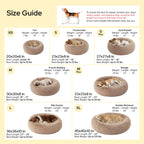 Bedsure Calming Dog Bed Medium Size Dog Donut Washable Pet Bed,30ins Camel