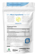 Micro Ingredients Supreme Omega-3 Fish Oil w/Ultra High EPA & DHA, Burpless Softgels | rTG Omega-3 with Vitamin D3 | Wild-Caught Cold Deep-Sea Water | Lemon Flavor, Easy to Swallow, 60ct