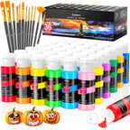 Caliart 36 Colors Acrylic Paint Set with 12 Brushes