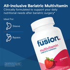 Bariatric Fusion Bariatric Multivitamin with Iron Complete Chewable | Strawberry | Post Bariatric Vitamins for Gastric Bypass and Sleeve Gastrectomy | One Month Supply
