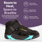 BraceAbility Closed Toe Medical Walking Shoe - Lightweight Broken Toe Cast Boot, Fractured Foot Brace for Metatarsal Stress Fracture, Post-op Bunion, Hammertoe Surgery Recovery - For Men or Women (M)
