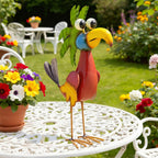 Ultym 19.7" Metal Tiki Decor, Outdoor Garden Art Bird Statues