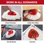 6 Pack Mop Replacement Heads for Spin Mop, Microfiber Spin Mop Refills, Easy Cleaning Mop Head Replacement