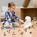 PicassoTiles 15-Piece Magnetic Character Action Figures Add-on Set for Construction Building Block Tiles