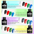 VANREESA 60 Pcs Gel Nail Polish Set, 55 Colors Gel Polish with Base Coat & 4 Effects Top Coat Full-Color Nail Polish Set All Seasons Nail Kit Gifts for Women Girls Nail Salon at Home