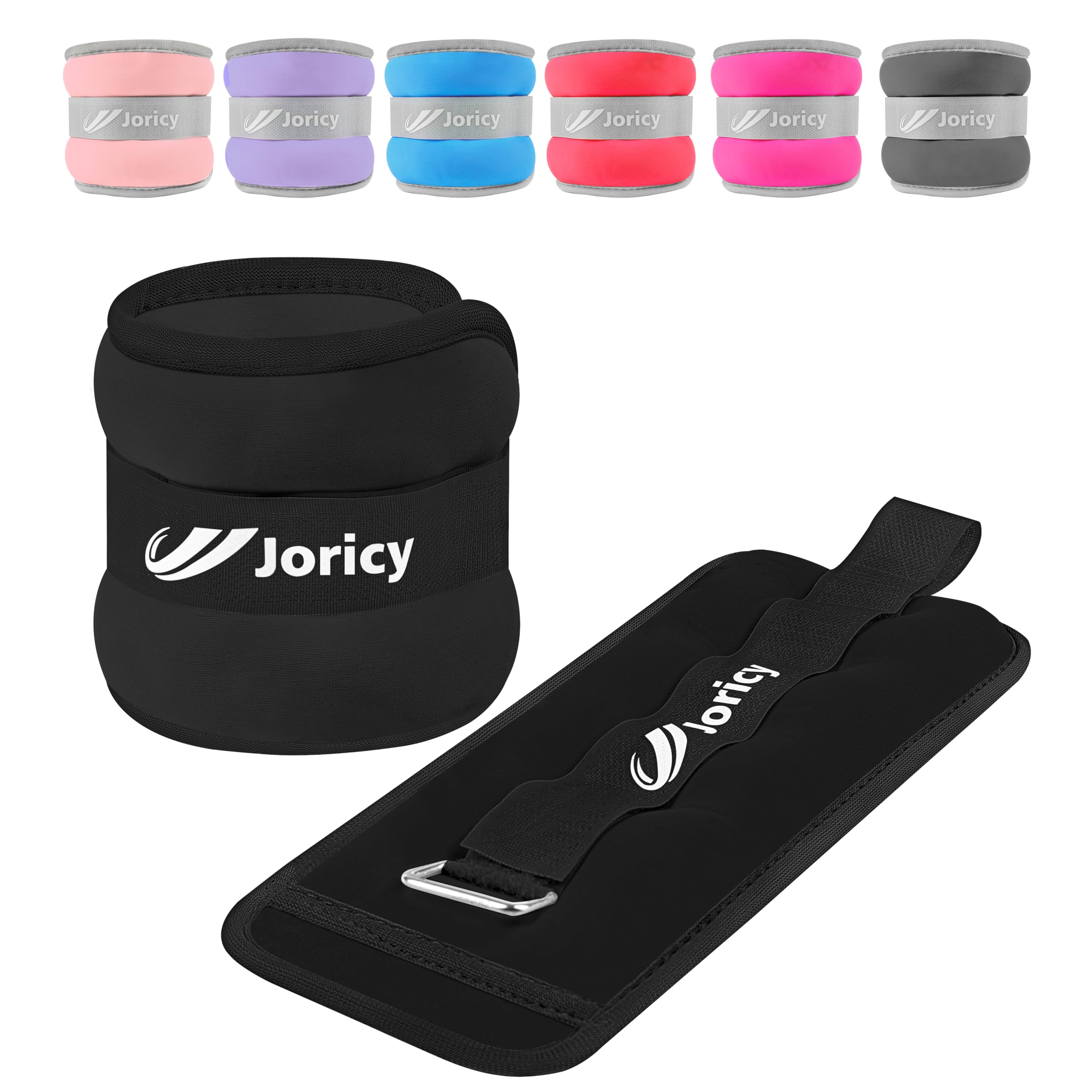 Ankle Weights, Wrist Leg Arm Weights for Women Men Kids with Adjustable Straps, Strength Training Weighted for Yoga, Jogging, Running, Walking, Fitness, Physical Therapy - 2LBS Pair (1 LB Each Weight)