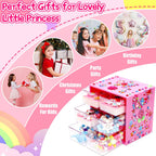 Jewelry Toys-for-Girls, Toddler Girl Toys Age 6-8, Lovely Rings Earrings