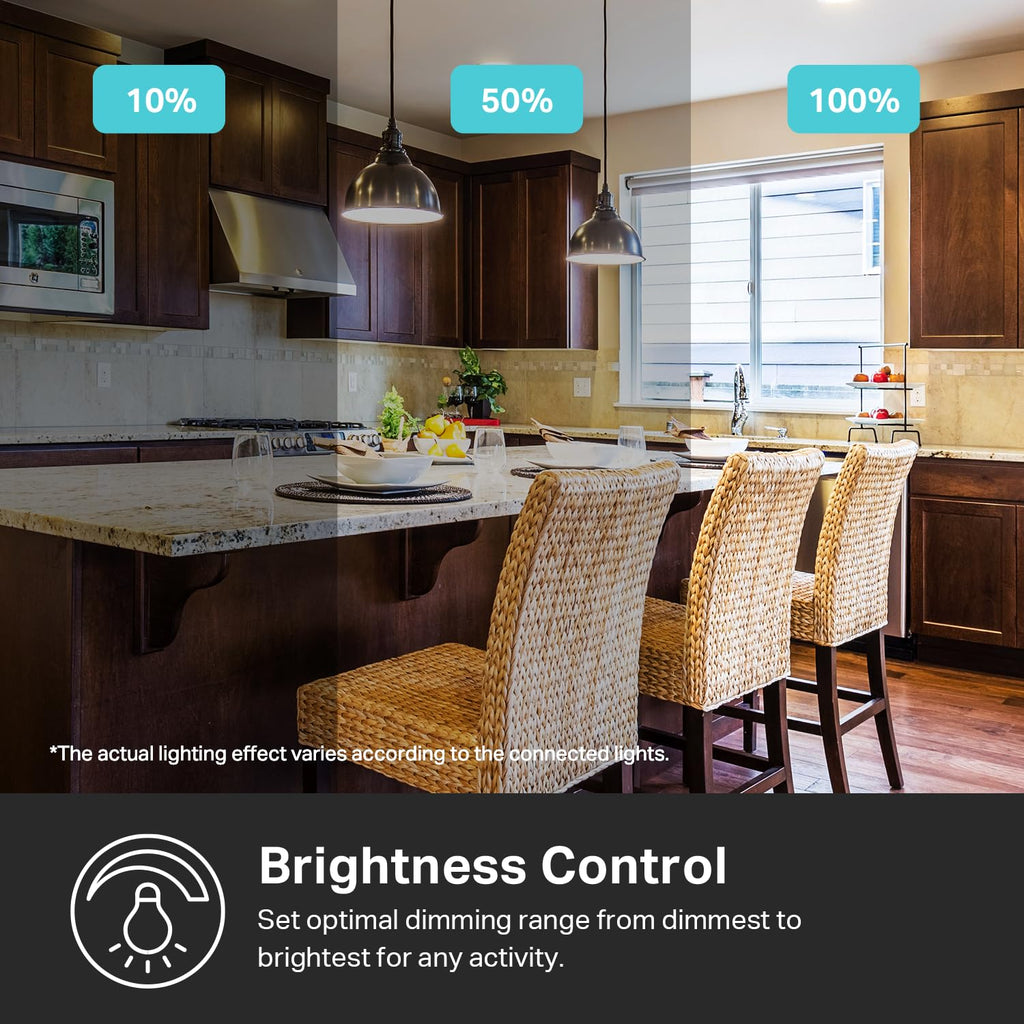 Kasa Smart Dimmer Switch HS220, Single Pole, Needs Neutral Wire, 2.4GHz Wi-Fi Light Switch Works with Alexa and Google Home, UL Certified, No Hub Required, 1 Pack