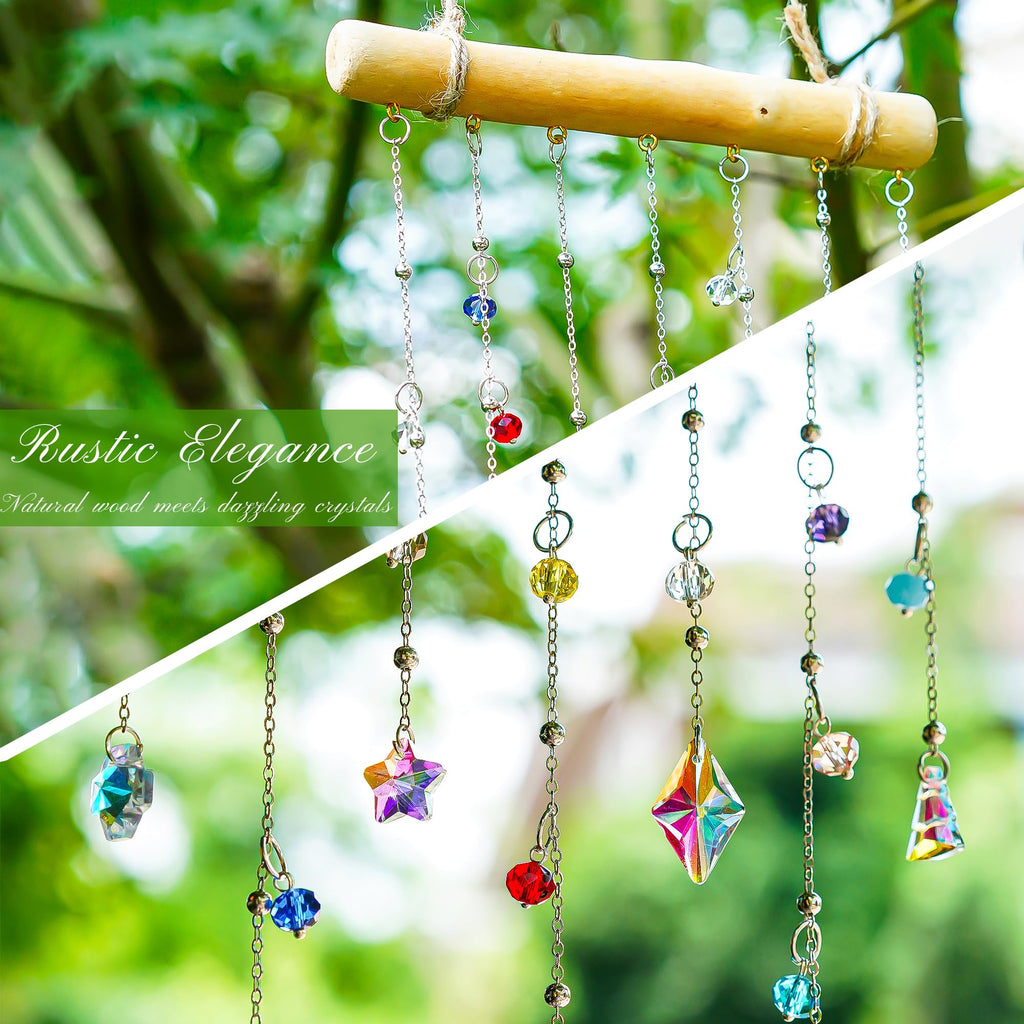 Crystal Suncatcher Wind Chime Rainbow Maker Hanging Window Decor
