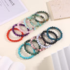 SAMOCO 12PCS 8mm Natural Crystal Bracelets for Women Men