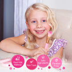 Kids Real Makeup Kit with Unicorn Purse Non Toxic Washable Make Up Set